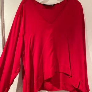 Zara Silk Long Sleeve Top